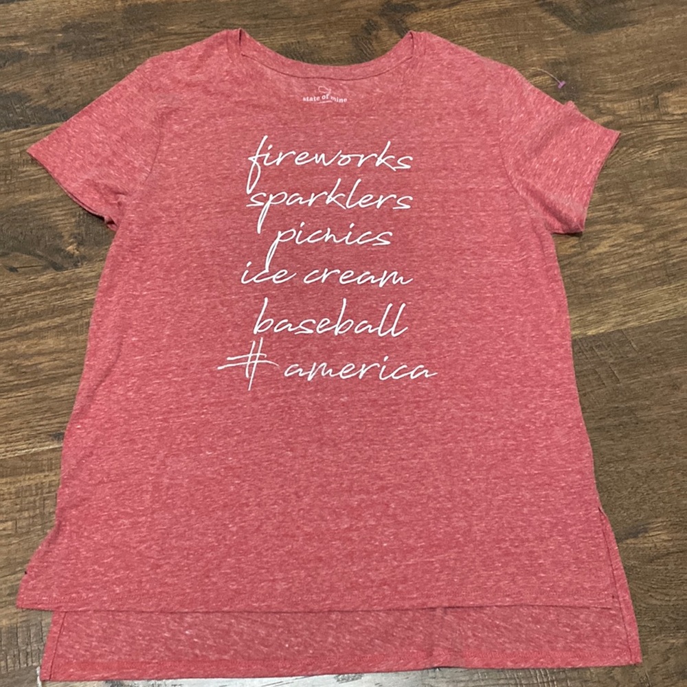 4th of July/summer T-shirt Red Large women’s